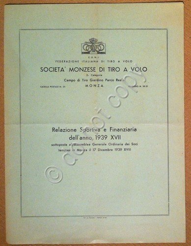 Documento - Società Monzese Tiro a Volo - Relazione sportiva … | Immagine principale