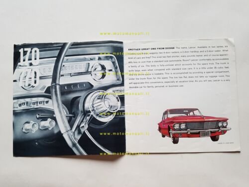 Dodge Lancer modelli serie 170-770 1960 depliant brochure originale USA