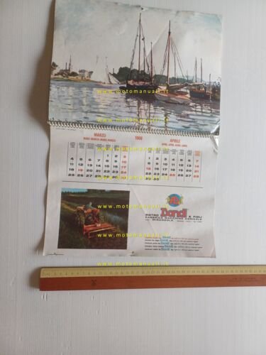 Dondi Macchine Agricole calendario 1968 italiano originale completo