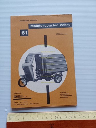 Doniselli motofurgoncino Veltro 50 1961 depliant italiano originale