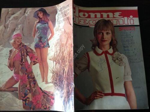 DONNE ELEGANTI Rivista Magazine Speciale moda Estate 1972 senza cartamodello