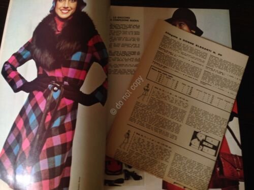 DONNE ELEGANTI Rivista Magazine Speciale moda Inverno 1974 con cartamodello