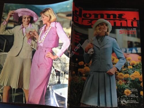 Donne Eleganti Rivista Magazine Speciale moda Primavera 1974 con cartamodello