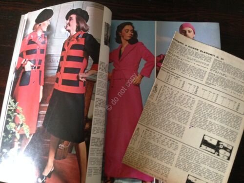 Donne Eleganti Rivista Magazine Speciale moda Primavera 1974 con cartamodello