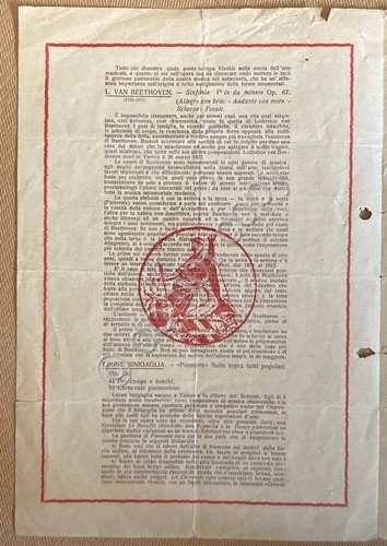 Doppio Autografo Toscanini e D'Annunzio su Programma Concerto Fiume 1920 | Immagine Gallery 4