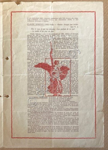 Doppio Autografo Toscanini e D'Annunzio su Programma Concerto Fiume 1920
