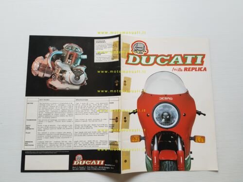 Ducati 1000 MIKE HAILWOOD REPLICA 1985 depliant ITALIANO originale