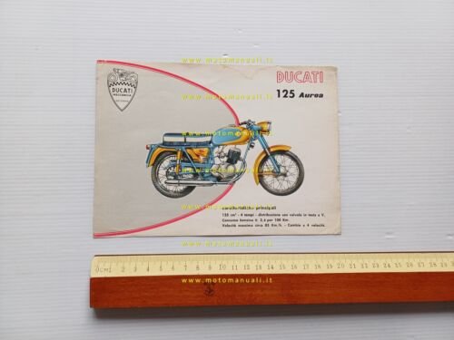 Ducati 125 Aurea depliant italiano originale