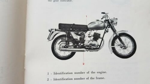 Ducati 125 Bronco 1960 circa manuale uso per USA owner's …