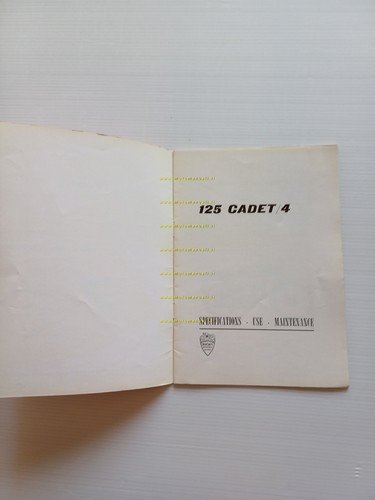 Ducati 125 Cadet 4 manuale uso manutenzione libretto originale INGLESE