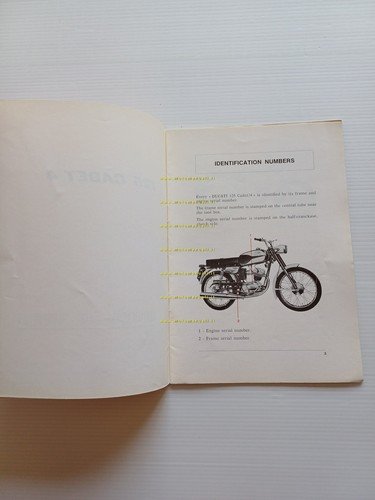 Ducati 125 Cadet 4 manuale uso manutenzione libretto originale INGLESE