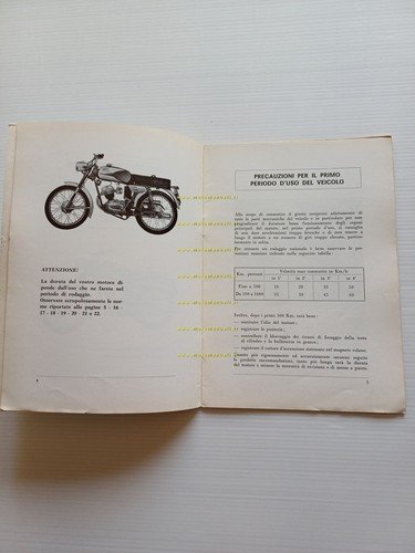 Ducati 125 Cadet 4 manuale uso manutenzione libretto originale ITALIANO