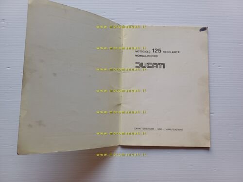 Ducati 125 Regolarit Enduro 1975 manuale uso libretto istruzioni originale