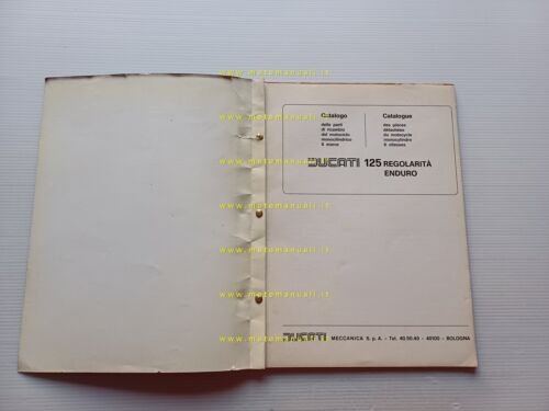 Ducati 125 Regolarità Enduro 1976 catalogo ricambi originale