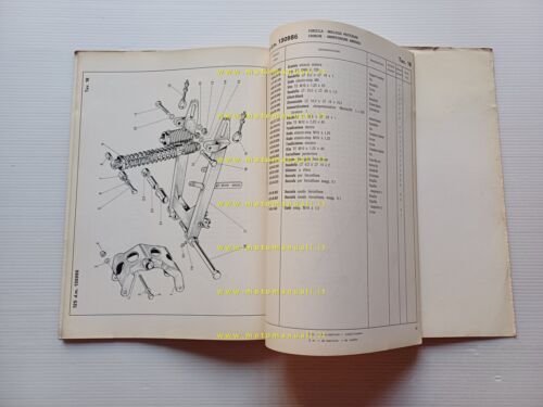 Ducati 125 Regolarità Enduro 1976 catalogo ricambi originale