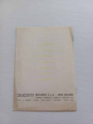 Ducati 125 Regolarità manuale uso manutenzione PROVVISORIO originale
