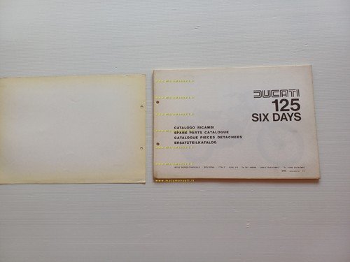 Ducati 125 Six Days 1977 catalogo ricambi originale