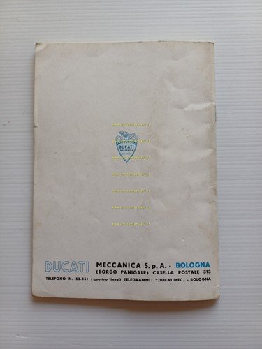Ducati 125 Sport 1958 manuale uso manutenzione libretto originale SPAGNOLO