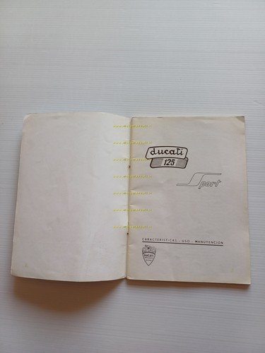 Ducati 125 Sport 1958 manuale uso manutenzione libretto originale SPAGNOLO