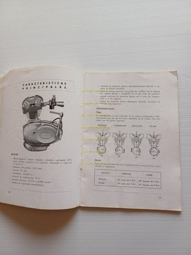 Ducati 125 Sport 1958 manuale uso manutenzione libretto originale SPAGNOLO