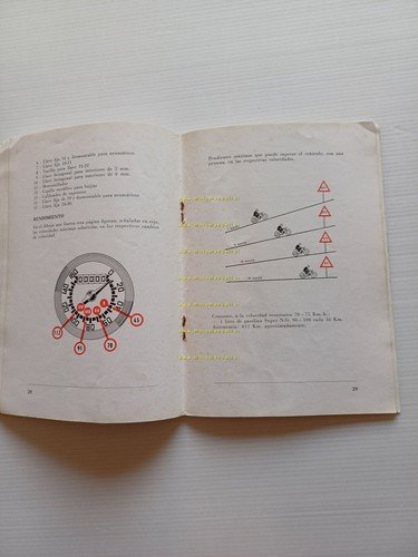Ducati 125 Sport 1958 manuale uso manutenzione libretto originale SPAGNOLO