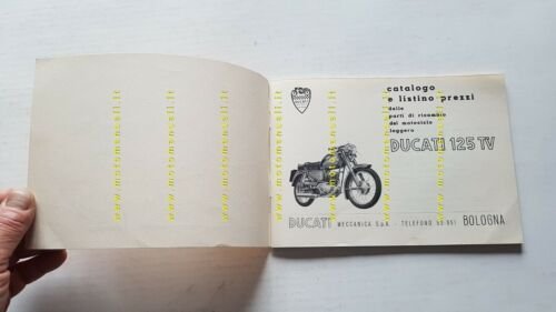 Ducati 125 TV 1956 1a serie catalogo ricambi originale moto …