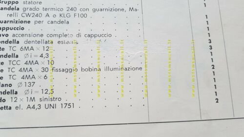 Ducati 125 TV 1956 1a serie catalogo ricambi originale moto …