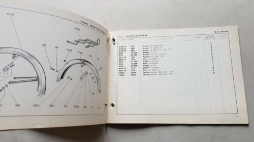 Ducati 160 Monza Junior 1966 catalogo ricambi originale per USA …