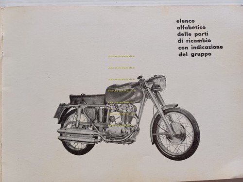 Ducati 175 Sport 1957 catalogo ricambi originale Spare Parts Catalogue