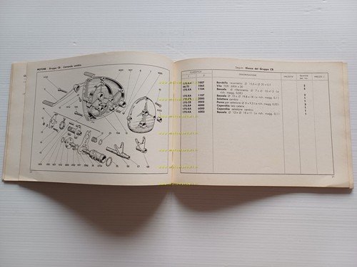Ducati 175 Sport 1957 catalogo ricambi originale Spare Parts Catalogue