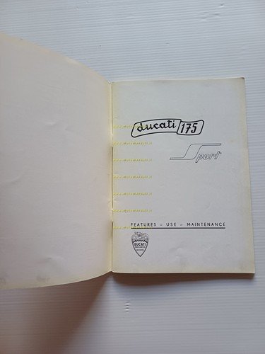 Ducati 175 Sport 1957 manuale uso manutenzione INGLESE originale owner's …