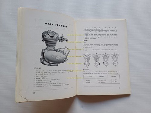 Ducati 175 Sport 1957 manuale uso manutenzione INGLESE originale owner's …