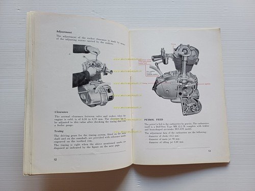 Ducati 175 Sport 1957 manuale uso manutenzione INGLESE originale owner's …