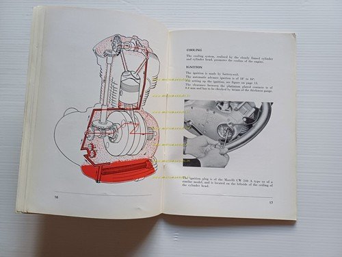 Ducati 175 Sport 1957 manuale uso manutenzione INGLESE originale owner's …