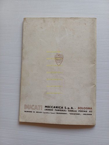 Ducati 175 Sport 1958 manuale uso manutenzione libretto originale italiano