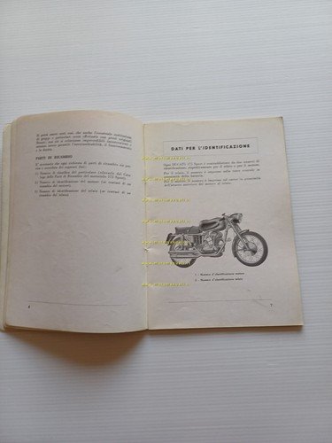 Ducati 175 Sport 1958 manuale uso manutenzione libretto originale italiano