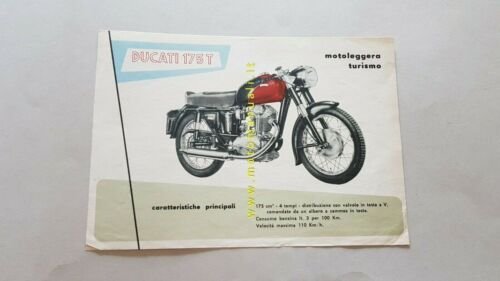 Ducati 175 T Turismo depliant originale moto brochure