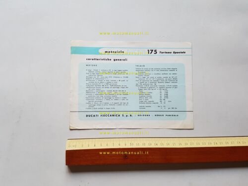 Ducati 175 TS depliant ITALIANO originale