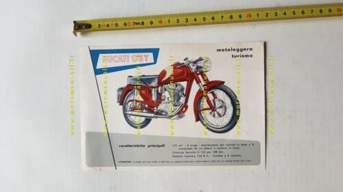 Ducati 175 Turismo 1957 depliant originale italiano brochure
