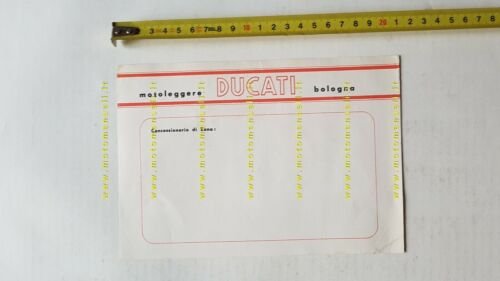 Ducati 175 Turismo 1957 depliant originale italiano brochure