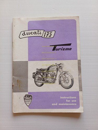 Ducati 175 Turismo 1957 manuale uso manutenzione libretto originale INGLESE