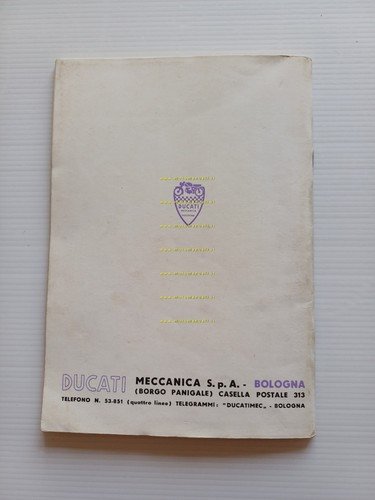 Ducati 175 Turismo 1957 manuale uso manutenzione libretto originale INGLESE