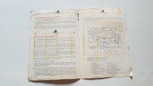 Ducati 175 Turismo anni 50 schema impianto elettrico originale