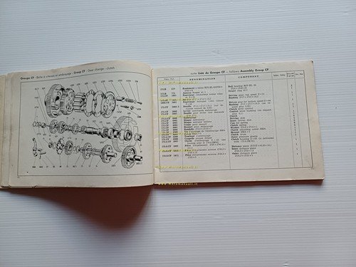 Ducati 175 Turismo CATALOGO RICAMBI originale testo Inglese Francese