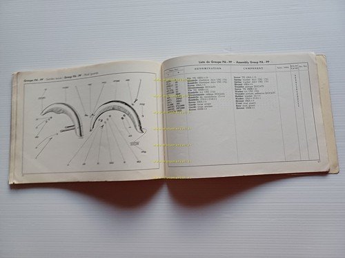 Ducati 175 Turismo CATALOGO RICAMBI originale testo Inglese Francese