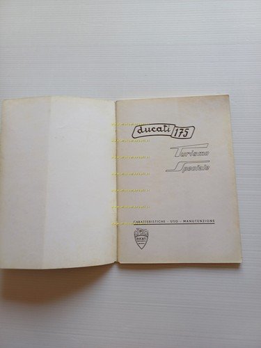 Ducati 175 Turismo Speciale 1959 manuale uso manutenzione originale italiano