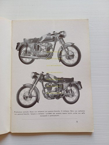 Ducati 175 Turismo Speciale 1959 manuale uso manutenzione originale italiano