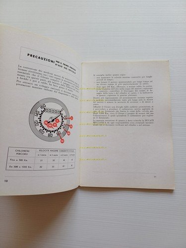 Ducati 175 Turismo Speciale 1959 manuale uso manutenzione originale italiano