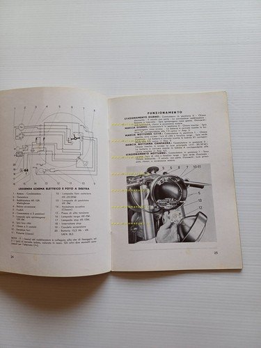 Ducati 175 Turismo Speciale 1959 manuale uso manutenzione originale italiano