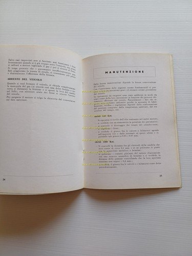 Ducati 175 Turismo Speciale 1959 manuale uso manutenzione originale italiano
